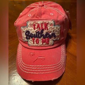 KBethos Vintage Distressed Talk Southern To Me Baseball Hat